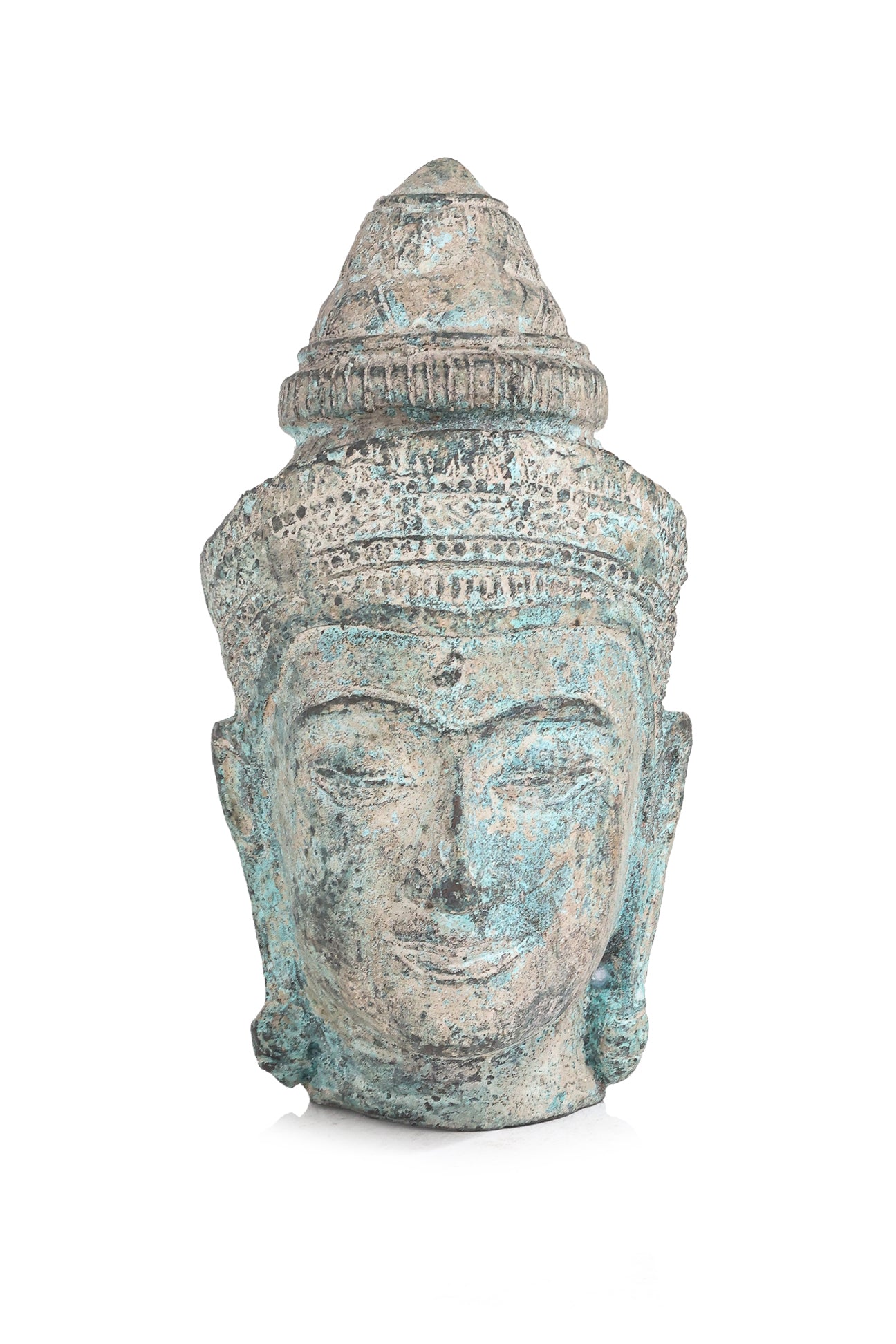 A BUDDHA BRONZE HEAD