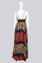 MARCHESA NOTTE - A SEQUINNED IKKAT PRINT EVENING DRESS