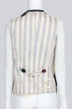 UNDERCOVER JUN TAKAHASHI - AN A/W 2004-2005 SLEEVELESS BLAZER WITH MULTI-COLOURED BUTTONS