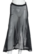 CALVIN KLEIN - A BLACK SHEER POLYESTER SKIRT