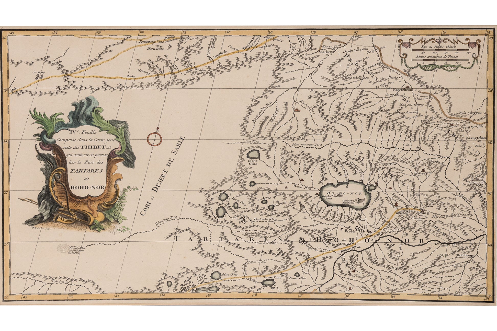 TWO EARLY HAND-COLOURED AND ENGRAVED MAPS OF TIBET, JEAN B. B. D'ANVILLE, 1737