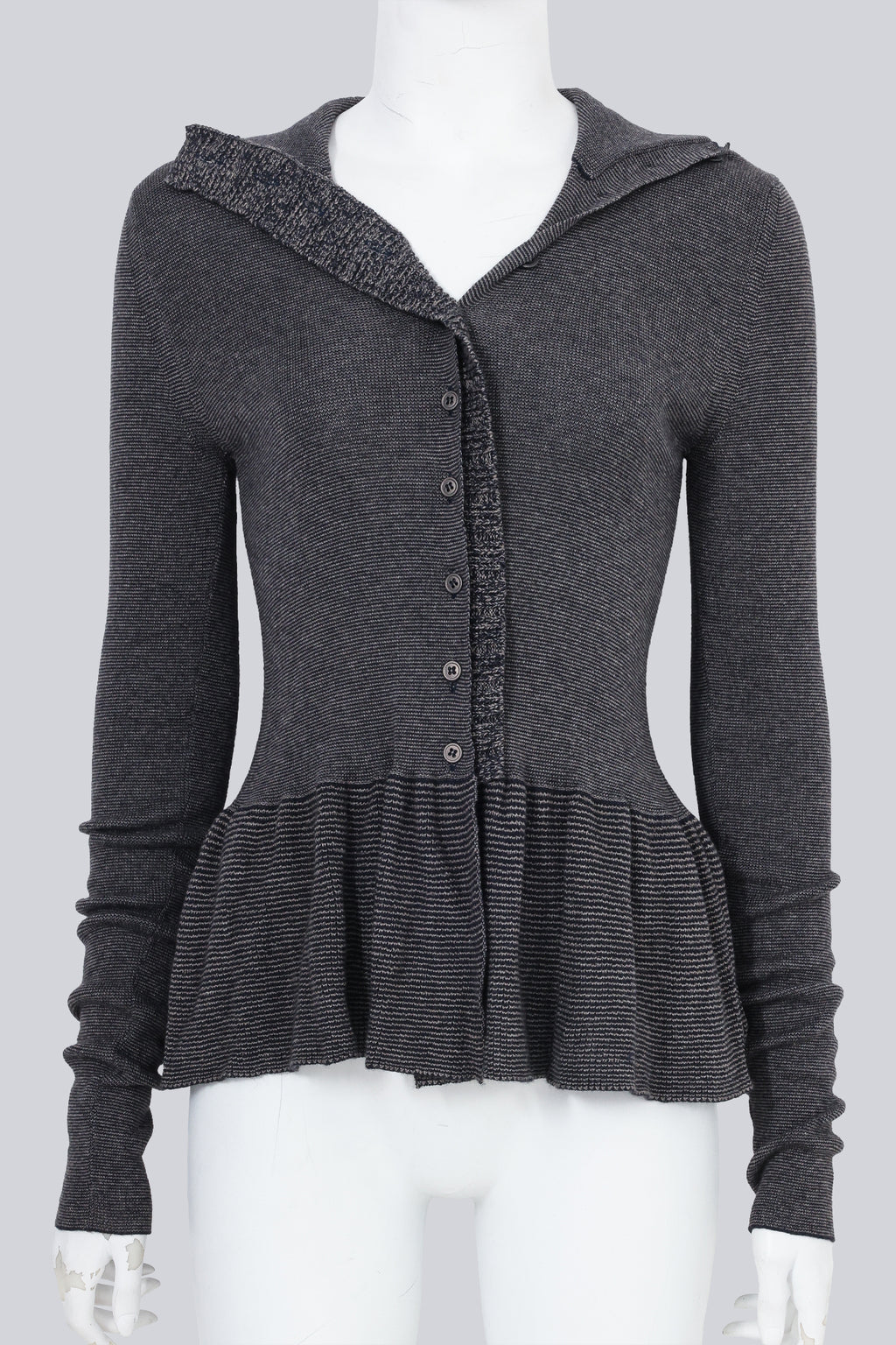 STELLA MCCARTNEY - A GREY SOFT PLEATED CARDIGAN