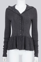 STELLA MCCARTNEY - A GREY SOFT PLEATED CARDIGAN
