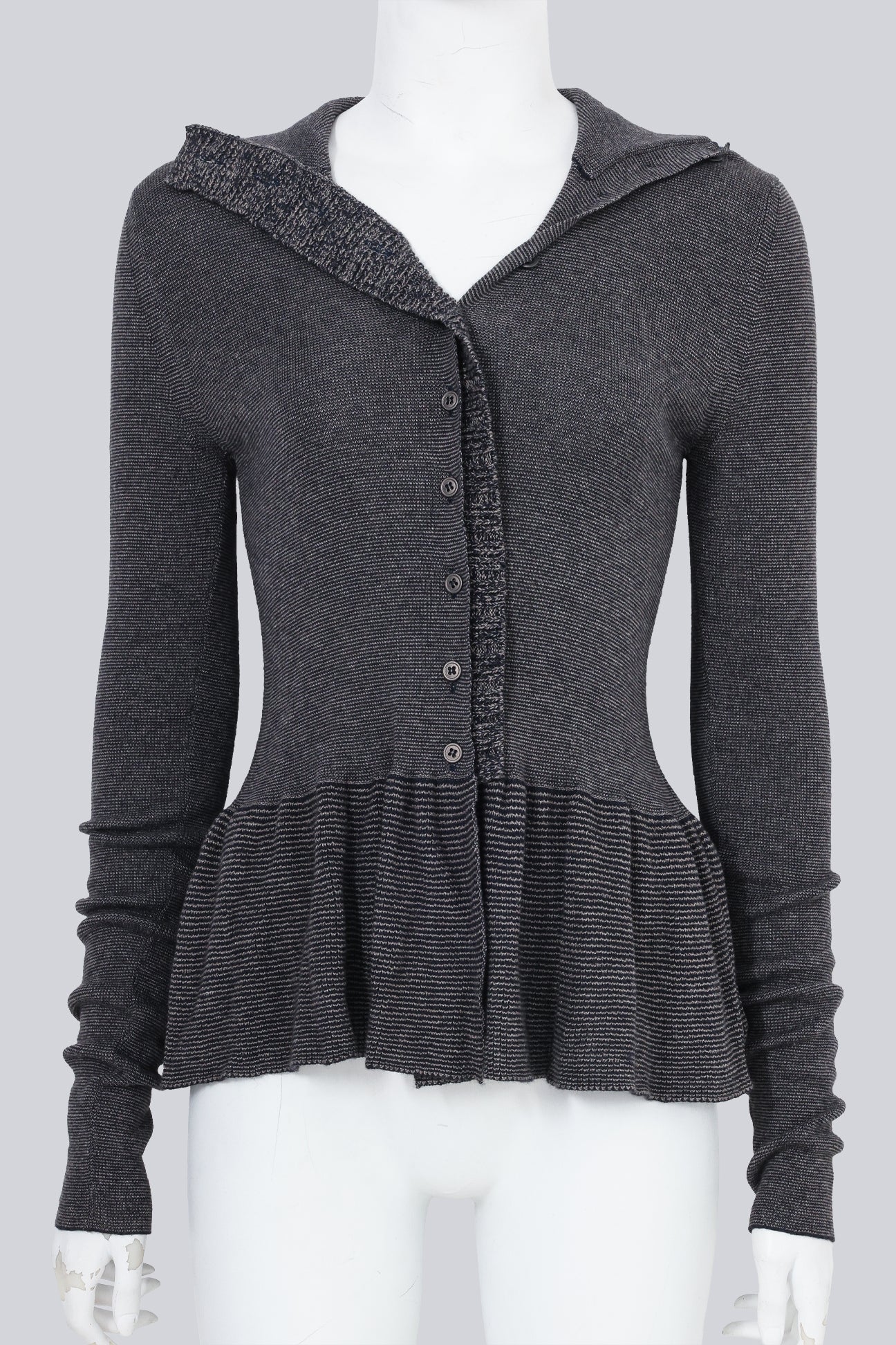 STELLA MCCARTNEY - A GREY SOFT PLEATED CARDIGAN
