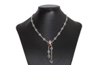 A MULTI-COLOUR SAPPHIRE AND DIAMOND NECKLACE