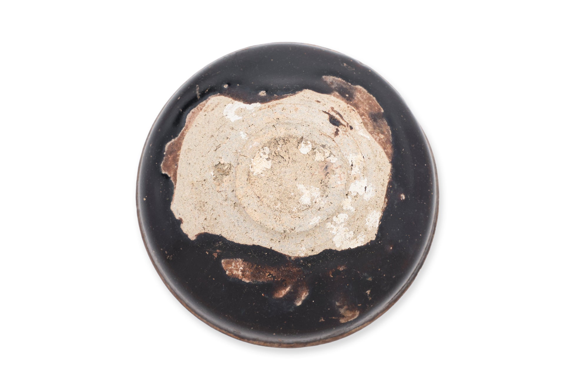 A BLACK-GLAZED STONEWARE BOWL