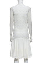 ALEXANDER MCQUEEN - A WHITE SLEEVELESS KNIT DRESS