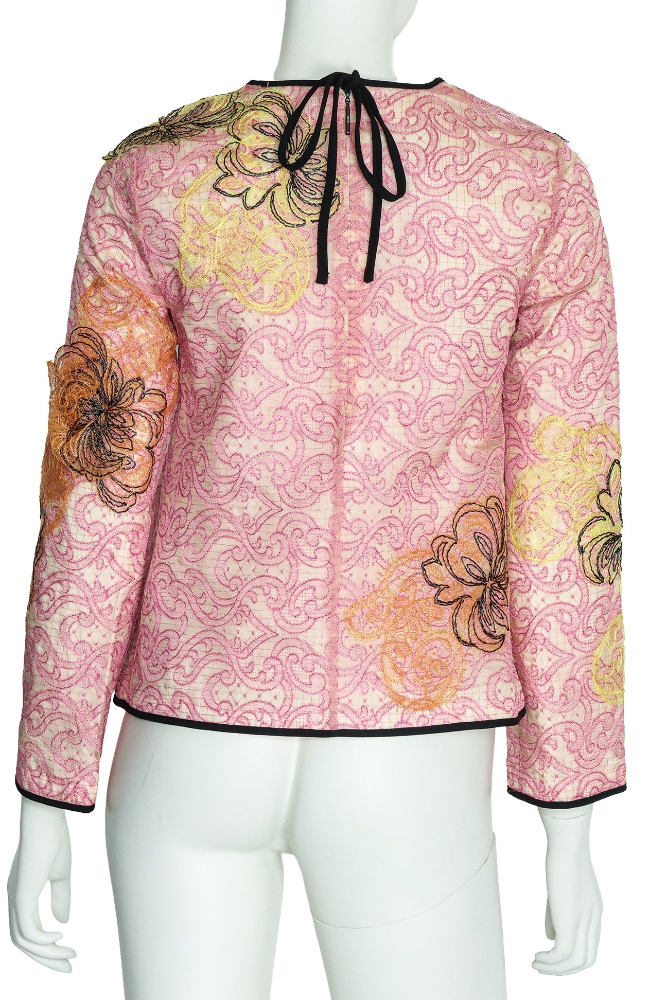 MSGM - AN EMBROIDERED TULLE TOP