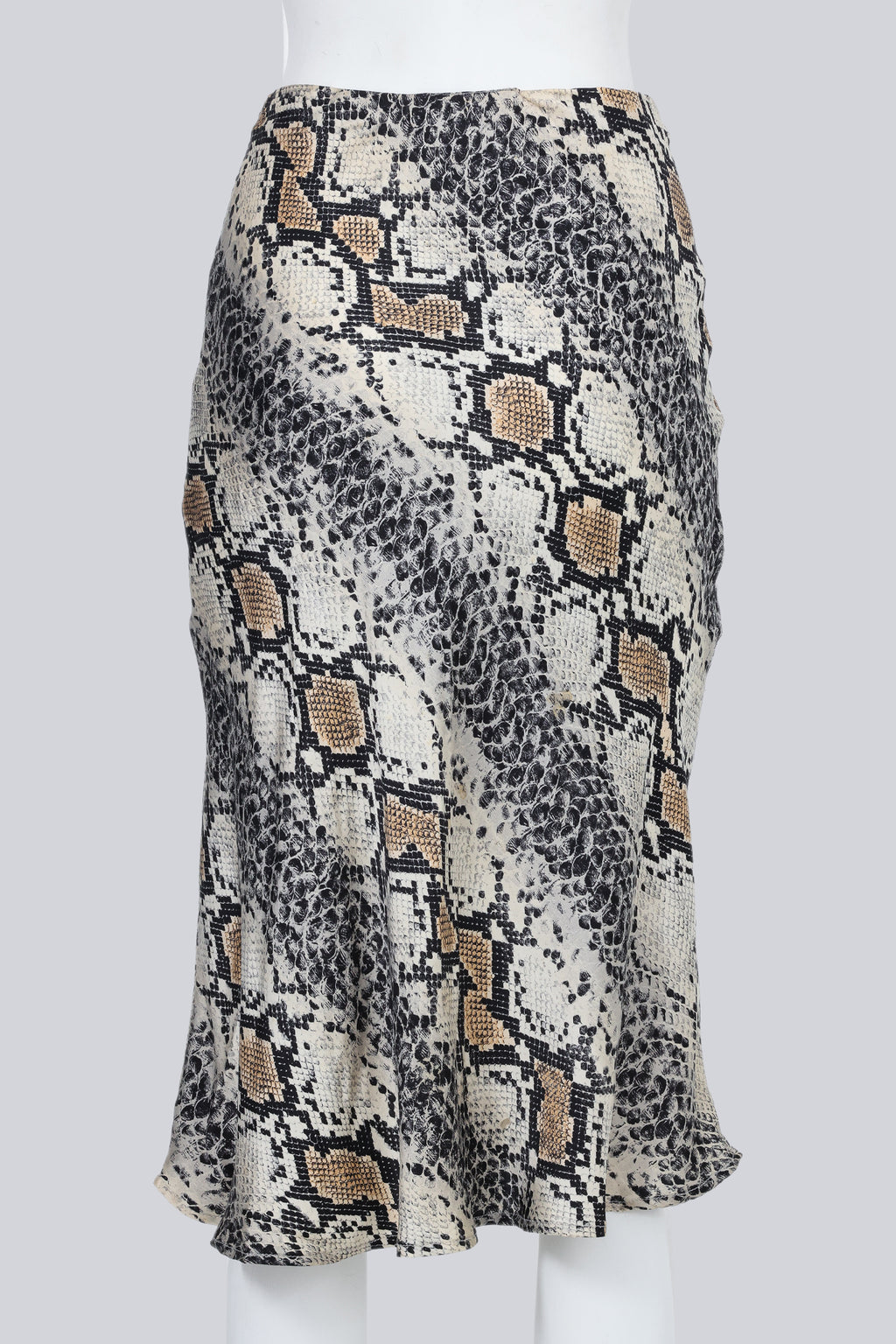 ROBERTO CAVALLI - A SNAKESKIN MIDI SKIRT
