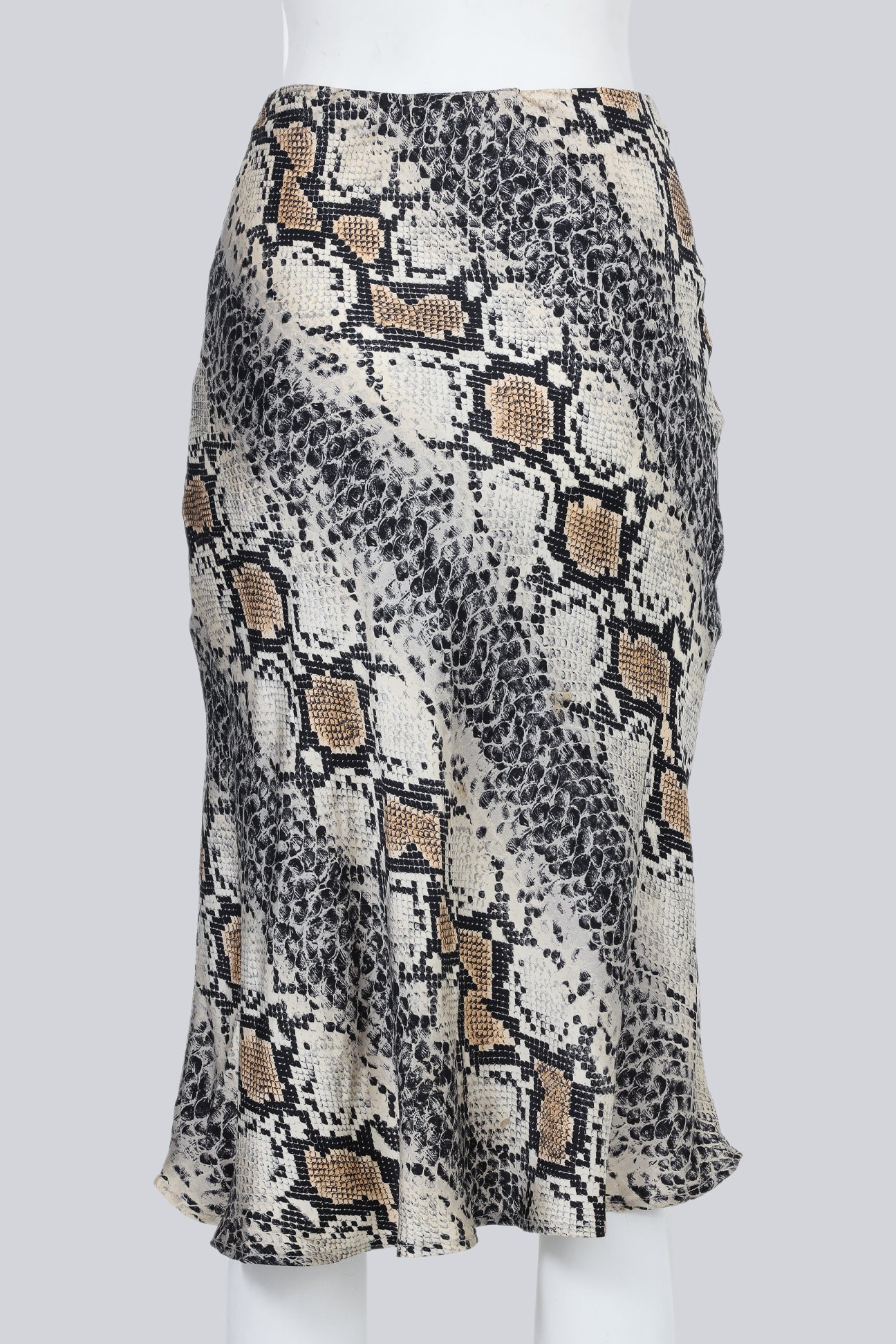 ROBERTO CAVALLI - A SNAKESKIN MIDI SKIRT