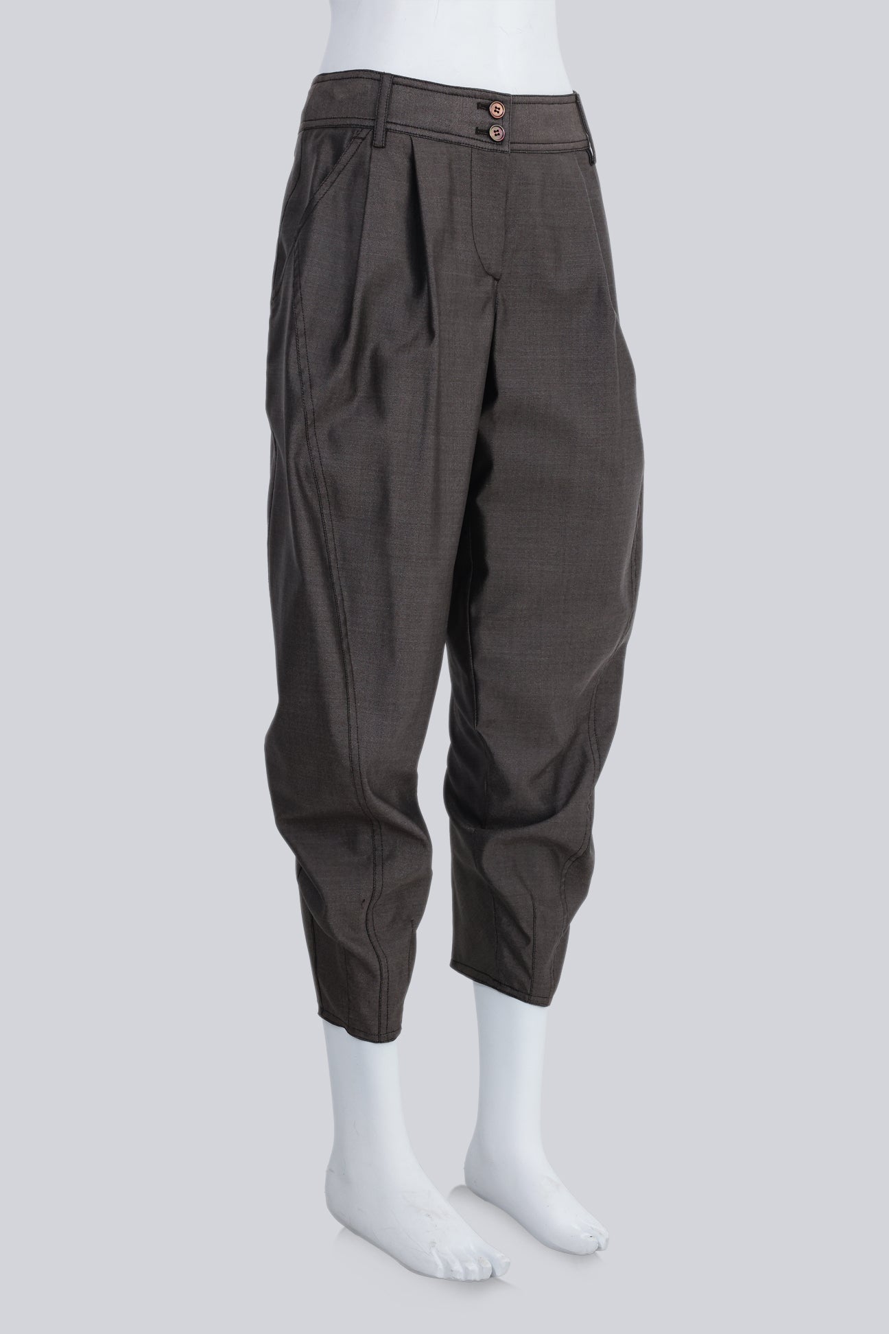 ALEXANDER MCQUEEN - METALLIC HERRINGBONE BERMUDA SHORTS