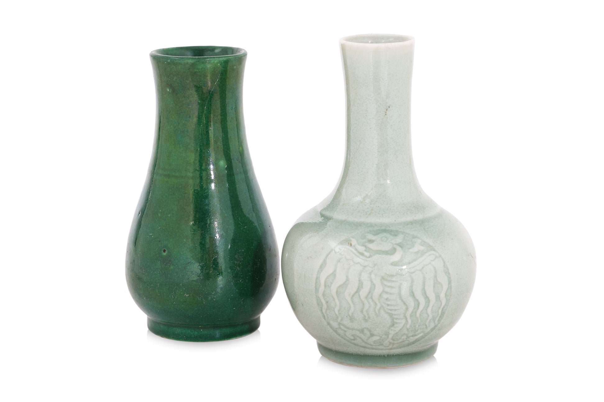 TWO SMALL PORCELAIN VASES