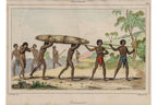 SIX HAND-COLOURED ETHNOGRAPHIC ENGRAVINGS OF INDIGENOUS AUSTRALIANS, M. G. L. DOMENY DE RIENZY, 1836