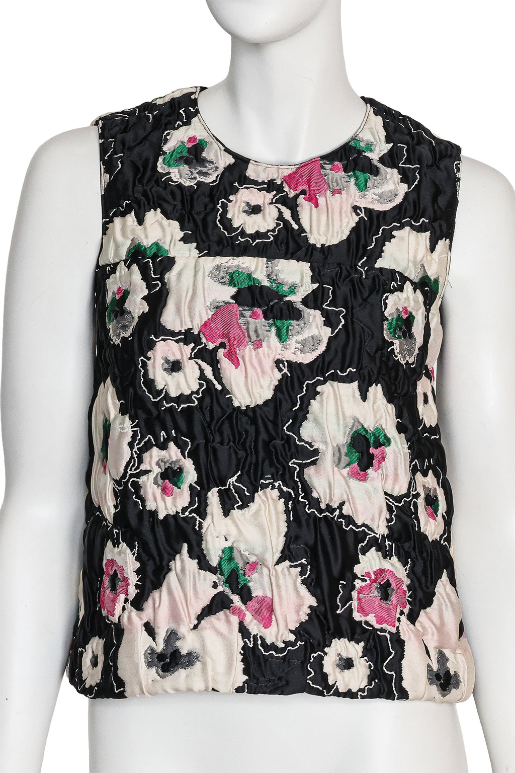 MARNI - A SLEEVELESS SCULPTURAL FLORAL TOP