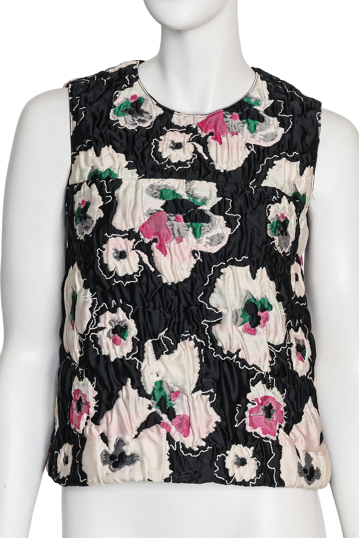 MARNI - A SLEEVELESS SCULPTURAL FLORAL TOP