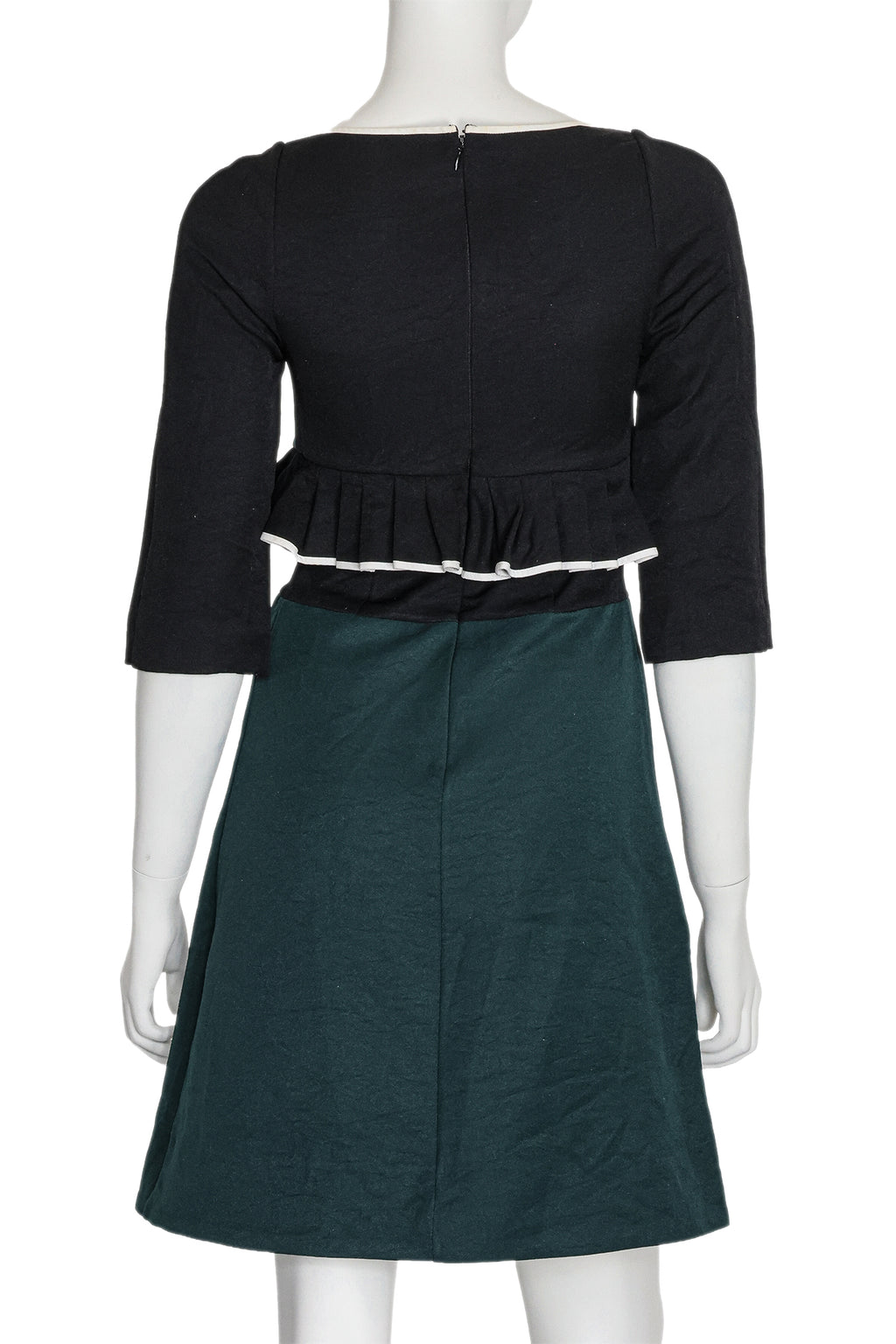 MARNI - A QUARTER SLEEVE DRESS WITH RUFFLED WAIST