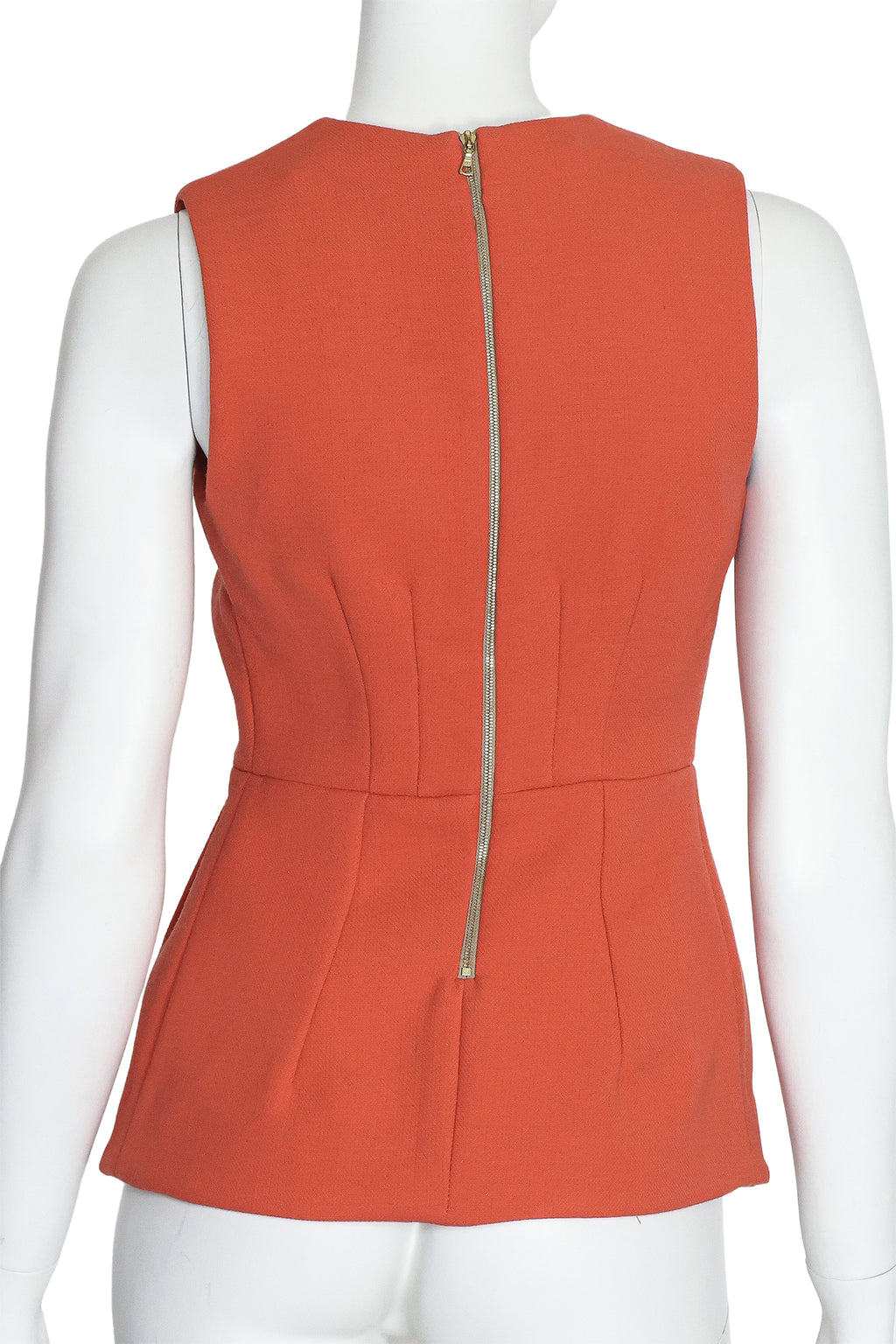 MARNI - A SLEEVELESS ORANGE PEPLUM TOP