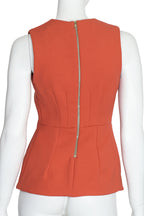 MARNI - A SLEEVELESS ORANGE PEPLUM TOP
