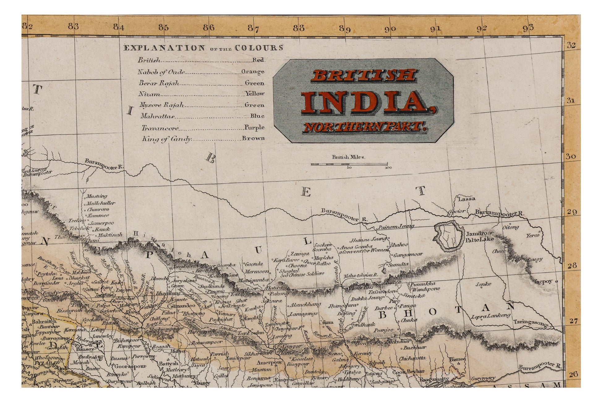BRITISH INDIA, NORTHERN PART, JOHN THOMSON, 1817