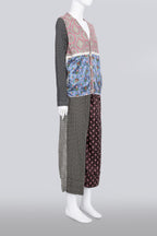 COMME DES GARCONS TRICOT - A 2012 MULTIPLE PANEL PRINT CARDIGAN AND PALAZZO PANTS SET