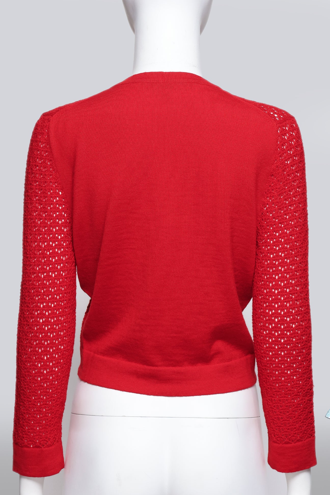 CAROLINA HERRERA - A RED KNIT CARDIGAN