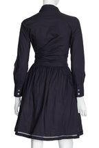 CARVEN - A DARK PURPLE LONG SLEEVE DRESS