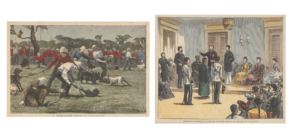TWO ENGRAVINGS OF SINGAPORE, 19TH CENTURY