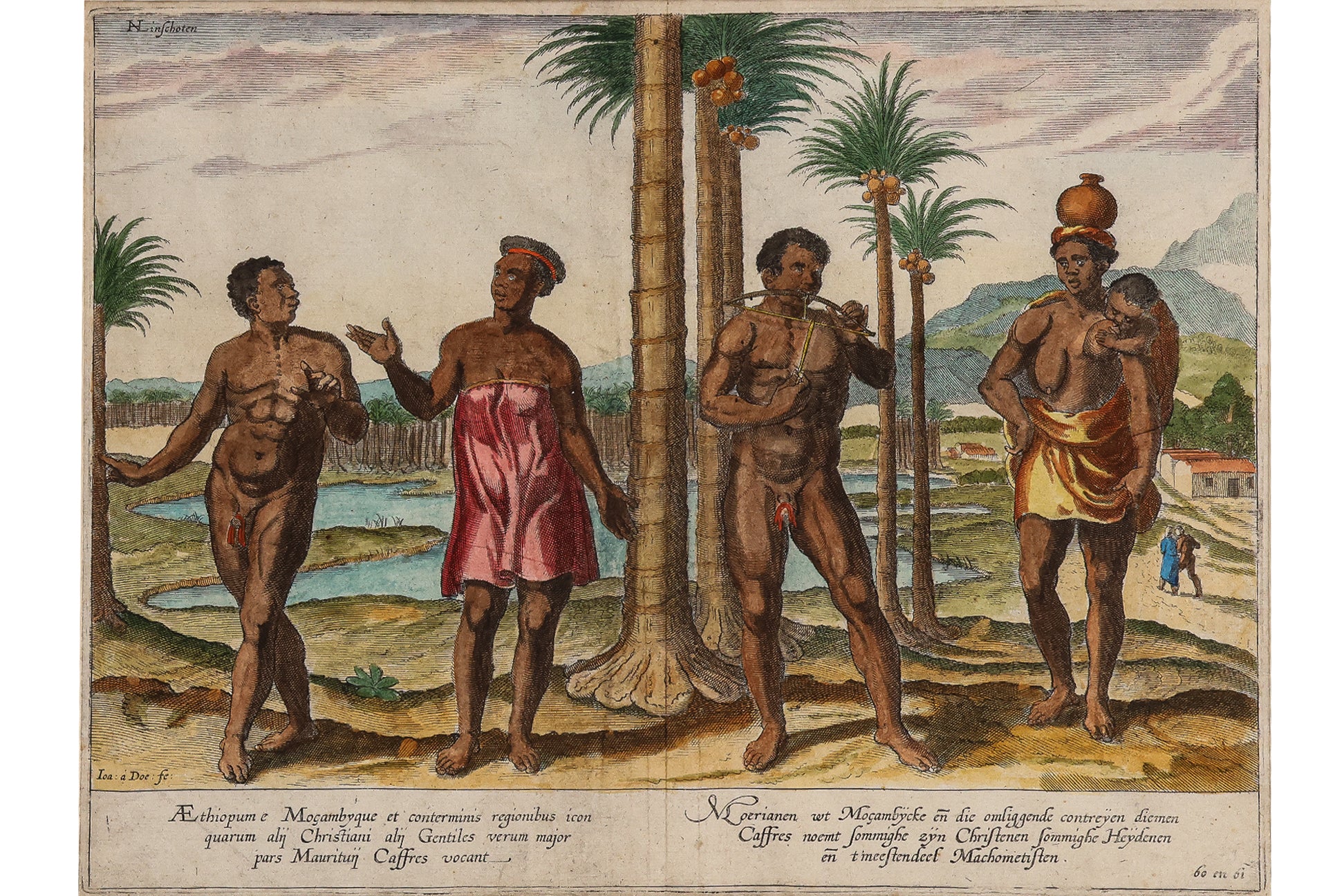 FOUR ETHNOGRAPHIC ENGRAVINGS FROM, 'ITINERARIO,' JOHANNES & BAPTISTA A DOETECHUM, 1598