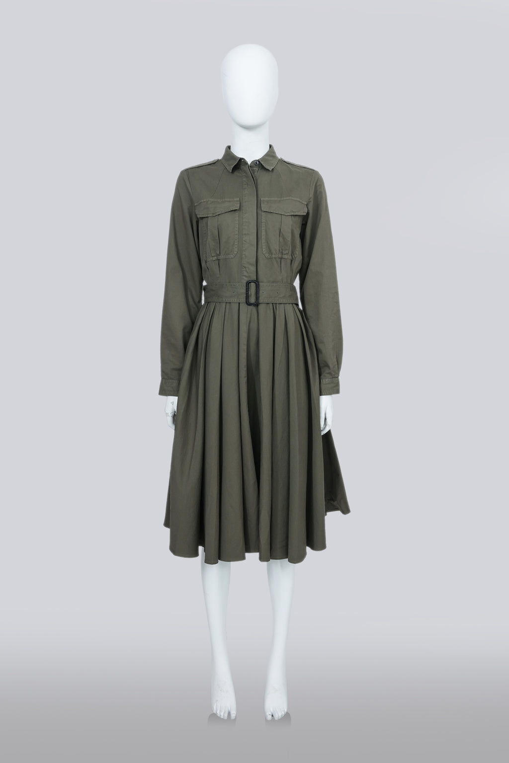DRIES VAN NOTEN - A PLEATED UTILITY DRESS