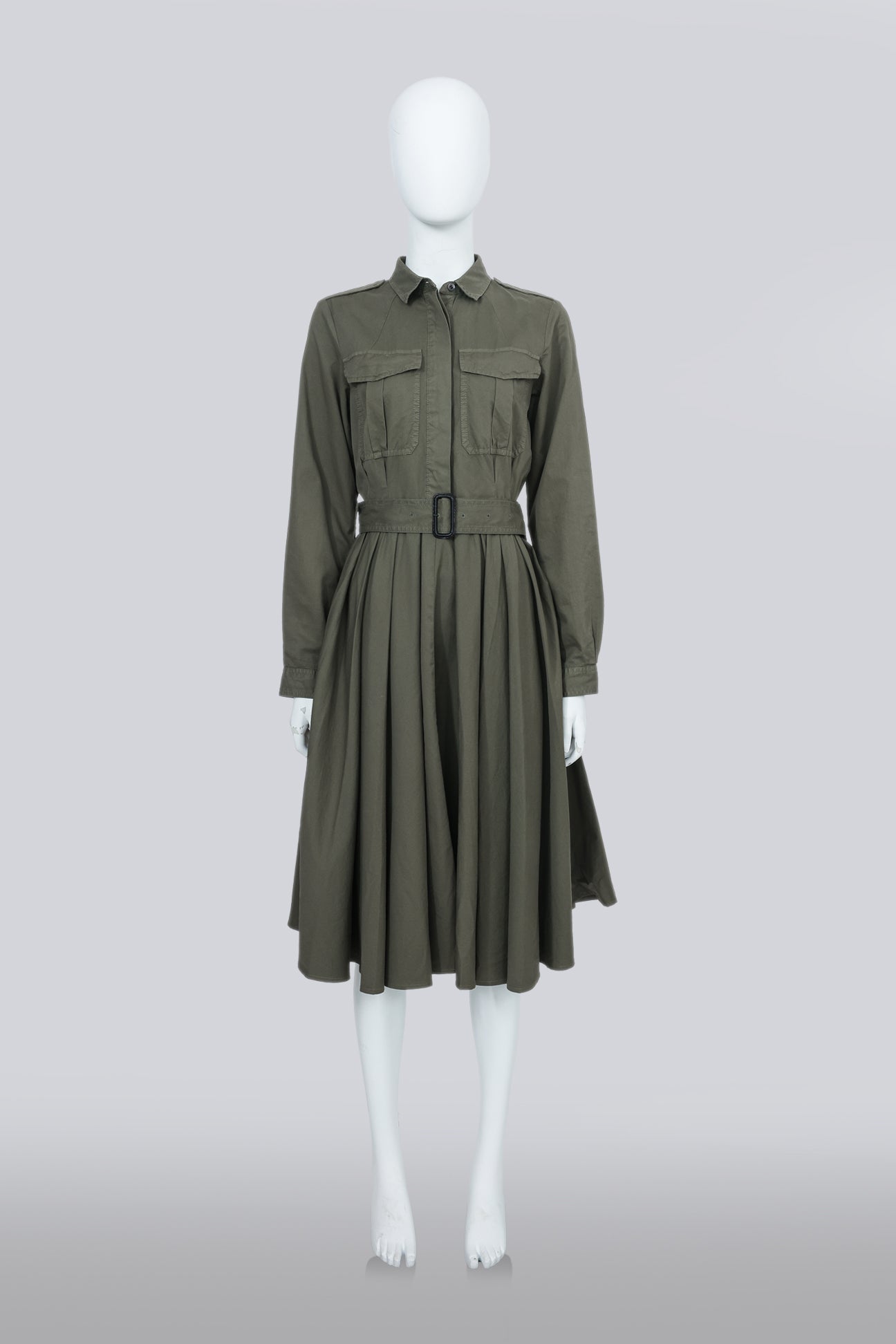 DRIES VAN NOTEN - A PLEATED UTILITY DRESS