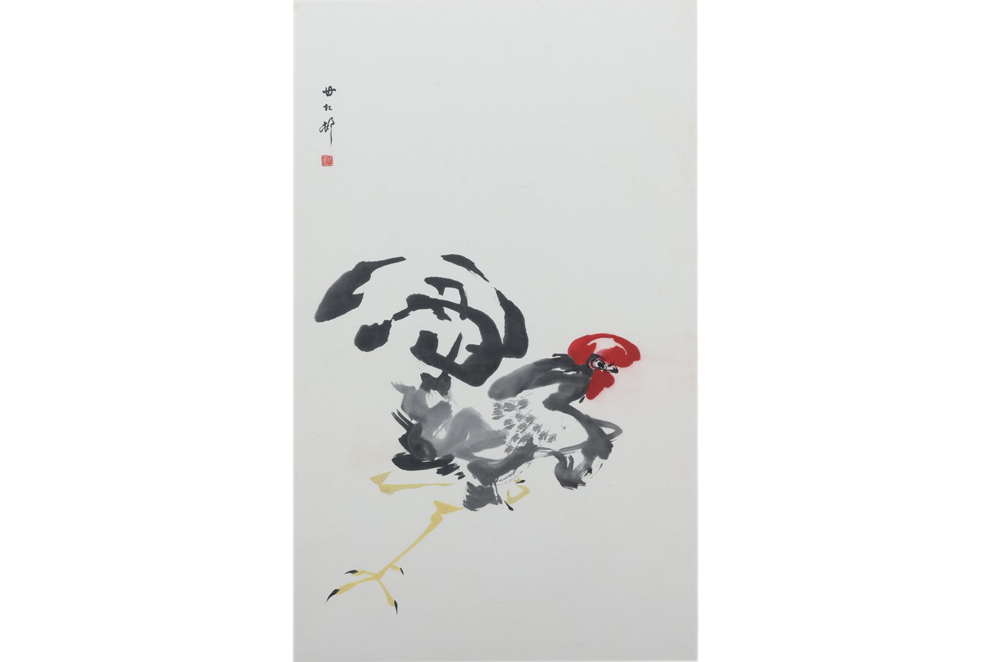KAM ZIN CHOON (SINGAPORE, B.1931) - FIGHTING COCKEREL