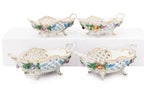 A GROUP OF FOUR DRESDEN PORCELAIN BASKETS