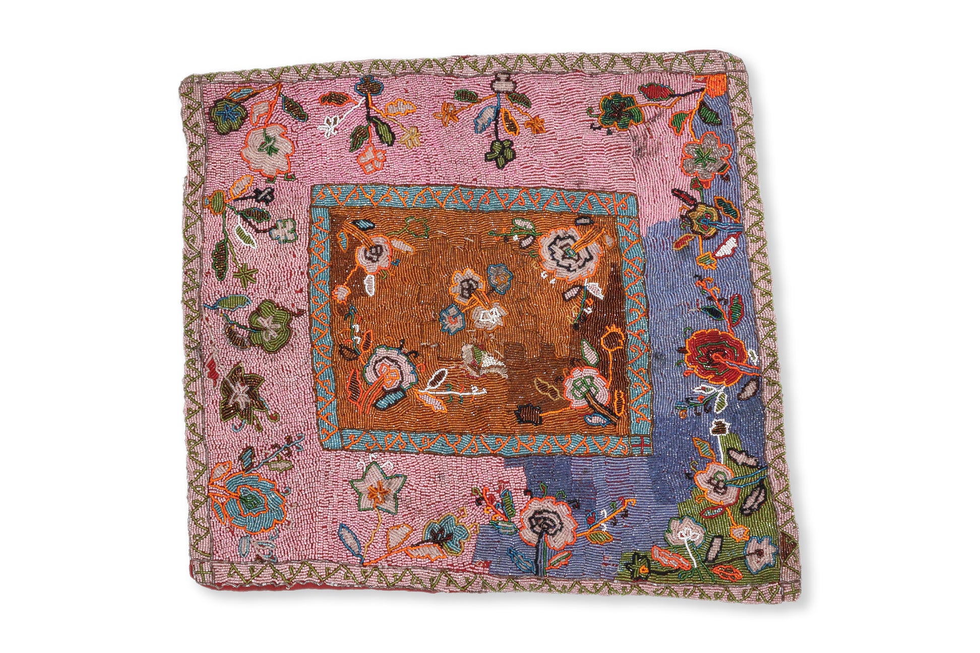 A SQUARE BEADWORK PANEL