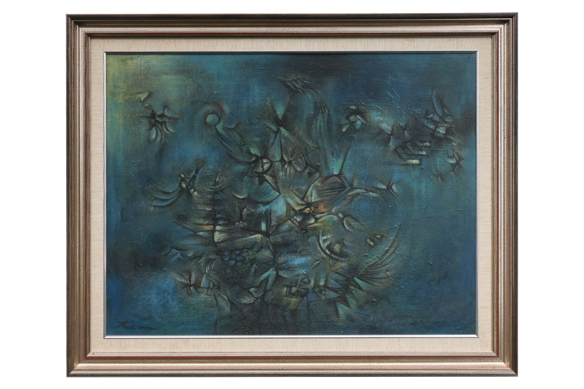 KAM ZIN CHOON (SINGAPORE, B.1931) - ABSTRACT IN BLUE