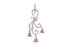 A PINK SAPPHIRE AND DIAMOND PENDANT