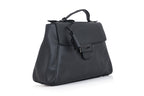 MYRIAM SCHAEFER - A BLACK LEATHER 'BYRON' TOTE BAG