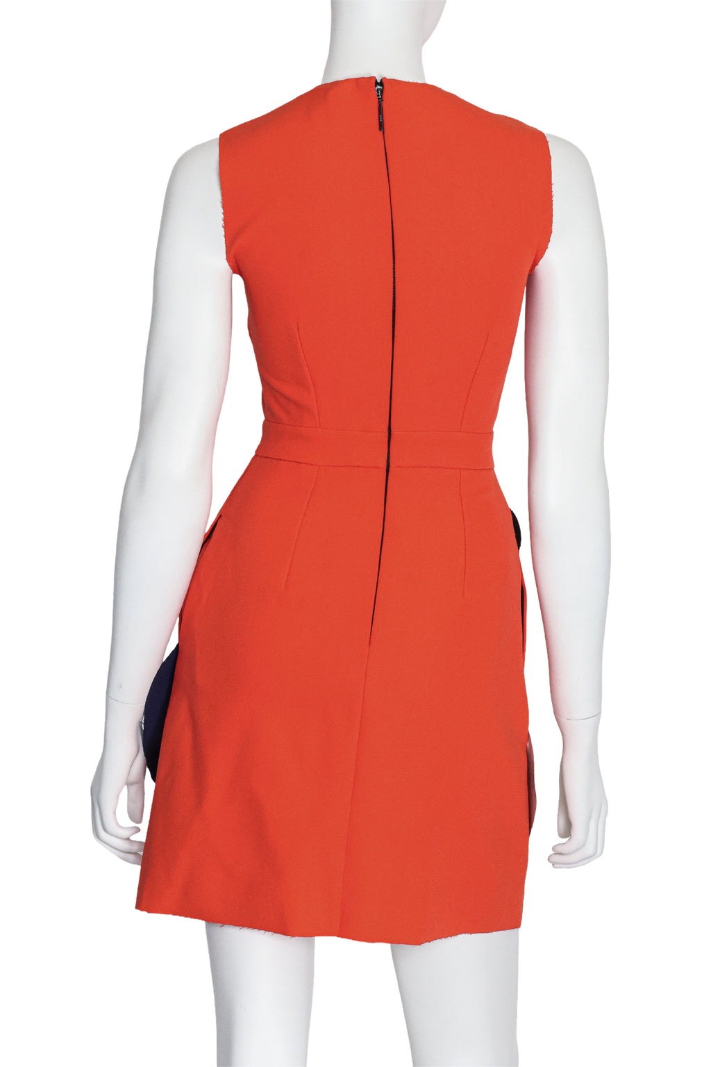 MSGM - A SLEEVELESS DRESS WITH APPLIQUÉ RUFFLED HEARTS, FALL RTW 2015