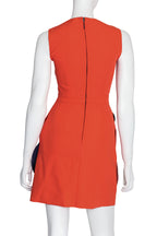 MSGM - A SLEEVELESS DRESS WITH APPLIQUÉ RUFFLED HEARTS, FALL RTW 2015
