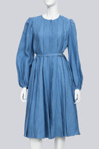 CHLOÉ - A BLUE LONG SLEEVE DRESS