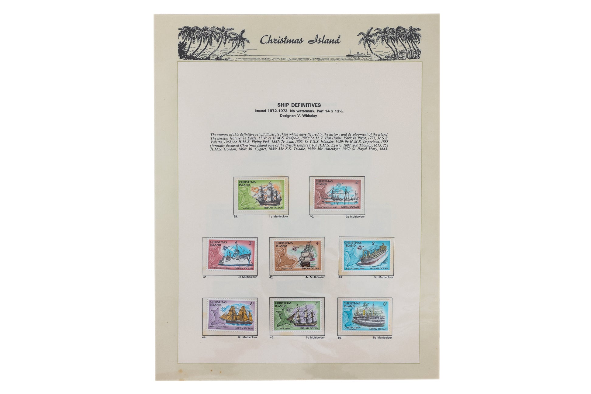 AN ALBUM OF CHRISTMAS ISLAND STAMPS