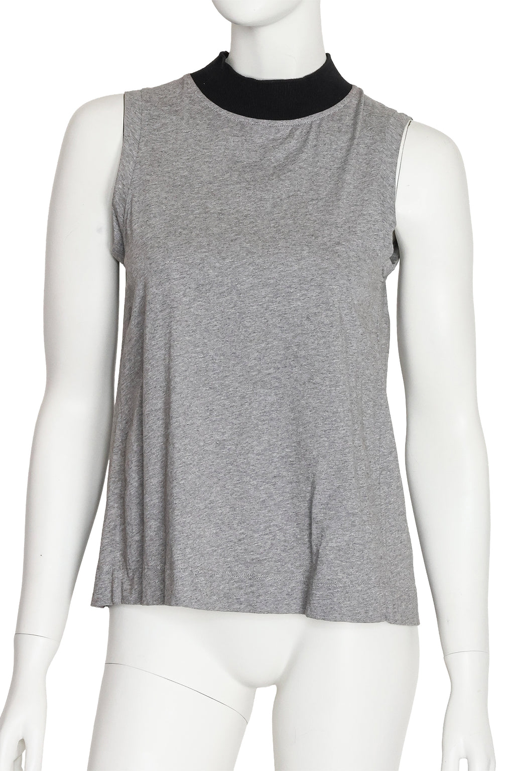 MARNI - A GREY AND WHITE SLEEVELESS COTTON TOP