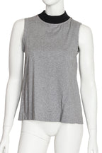 MARNI - A GREY AND WHITE SLEEVELESS COTTON TOP