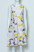 JIL SANDER - A SLEEVELESS ABSTRACT PRINT DRESS, RTW 2014