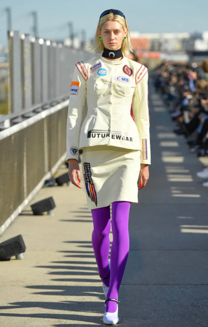 MARINE SERRE - A 'HARDCORE COUTURE' MINI SKIRT, S/S RTW 2019