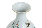A FAMILLE ROSE 'BIRDS AND FLOWERS' BOTTLE VASE