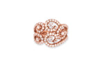 A DIAMOND SET OPENWORK RING