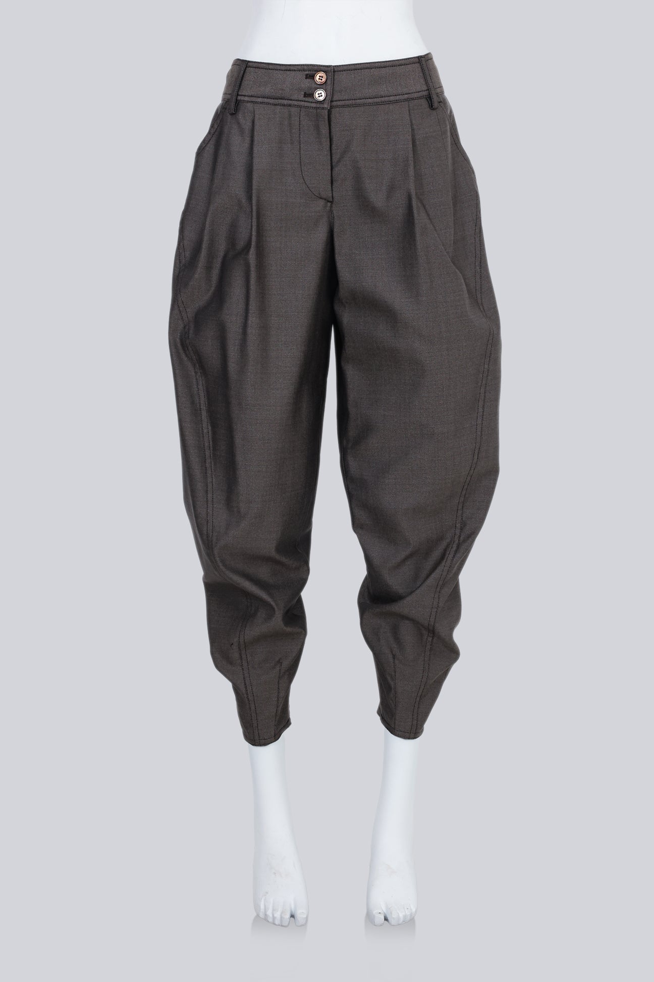 ALEXANDER MCQUEEN - METALLIC HERRINGBONE BERMUDA SHORTS