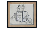 AN ORIGINAL POLITICAL NEWSPAPER CARTOON - 'WHO'S PUSHING WHOM?'