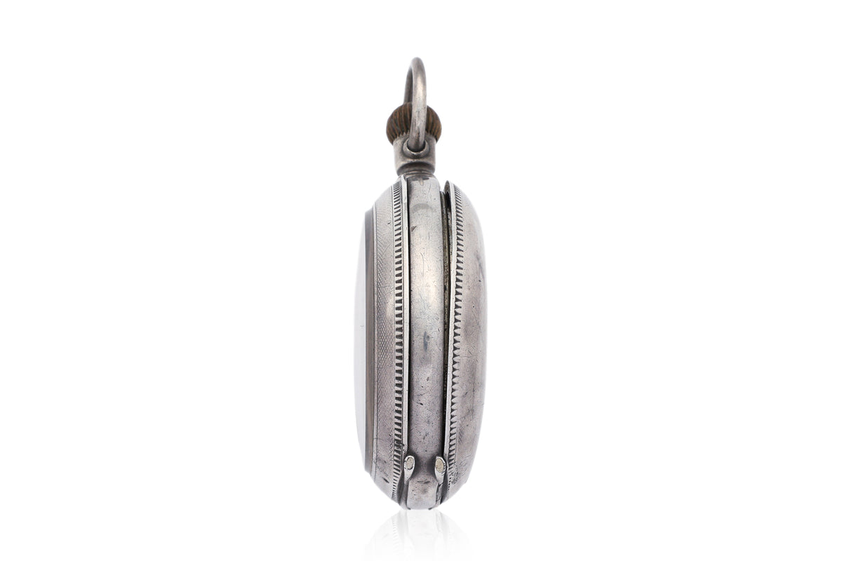 AN ELGIN SILVER CASED POCKET WATCH