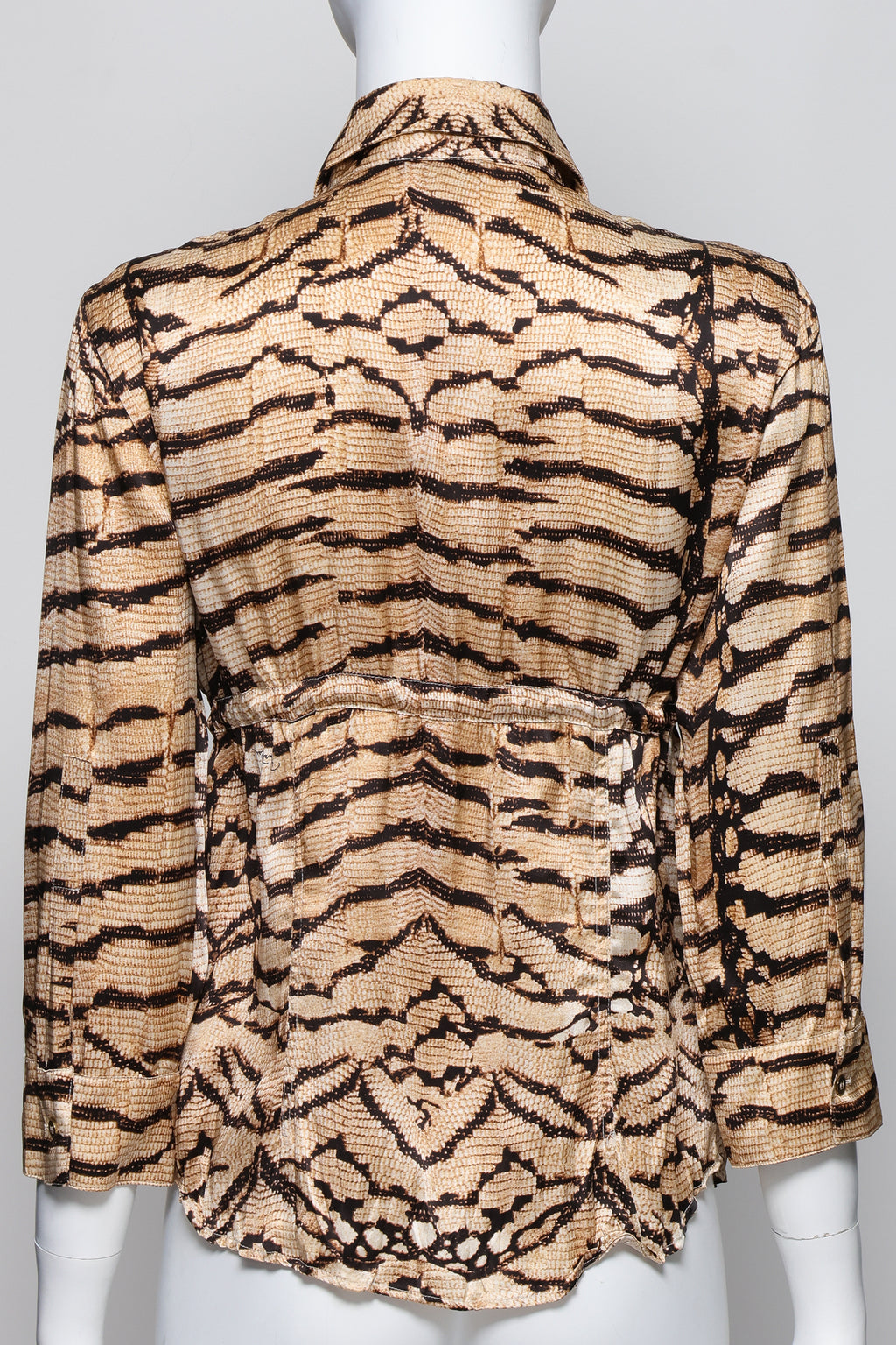 ROBERTO CAVALLI - A SILK SNAKESKIN BLOUSE